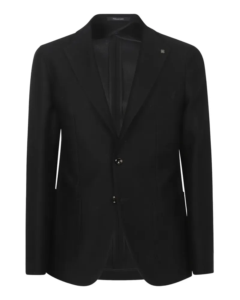 Tagliatore textured single-breasted blazer - Schwarz Schwarz
