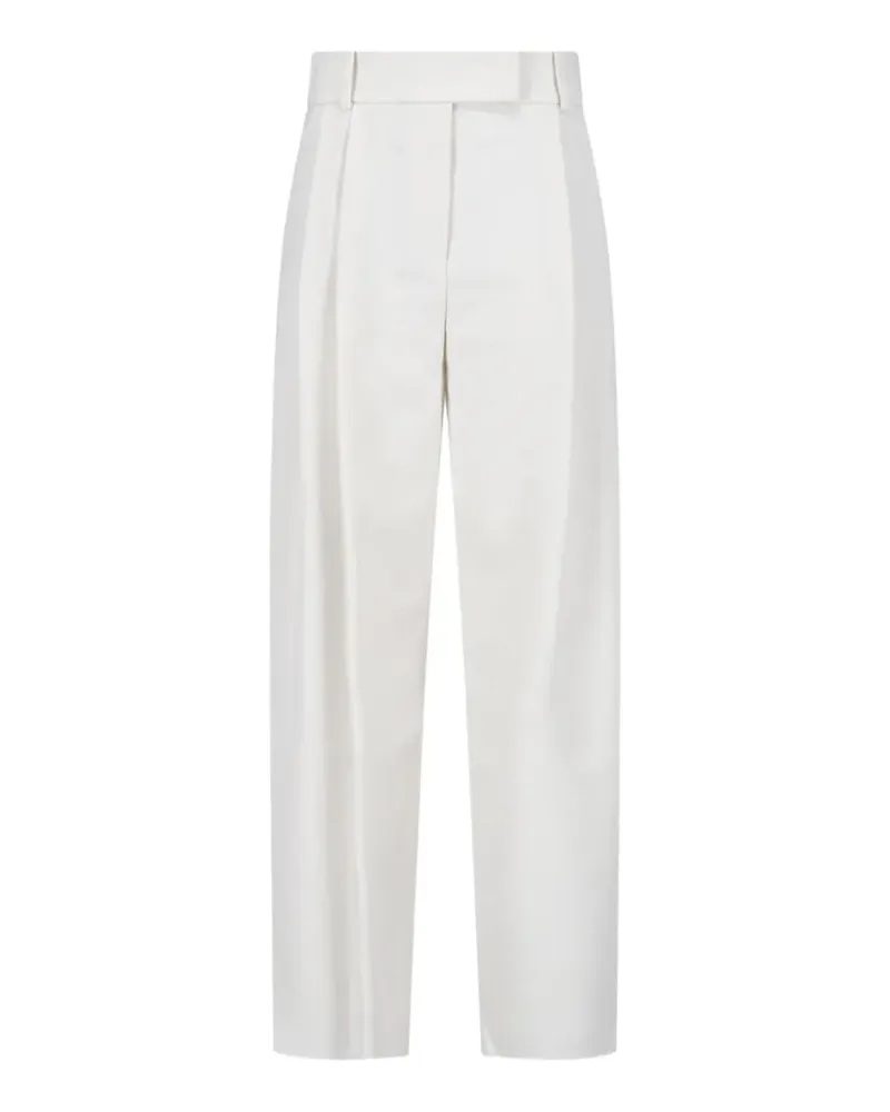 Giorgio Armani Seidenhose mit Falten - Weiß Weiß