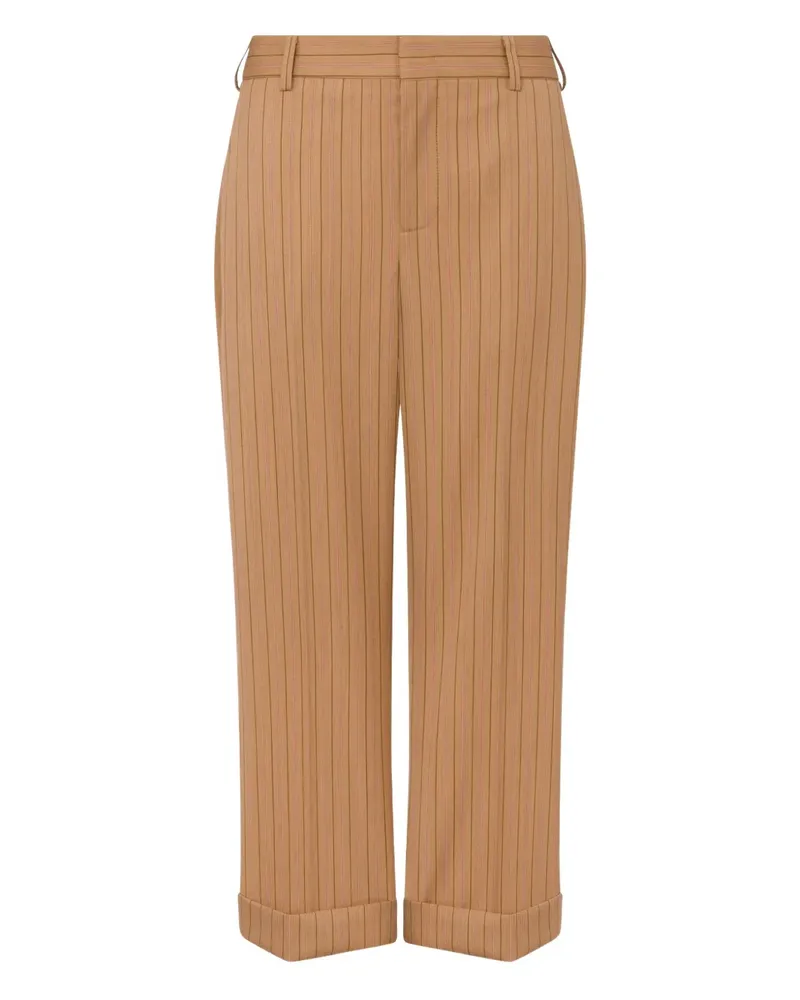 Moschino pinstripe cropped trousers - Braun Braun