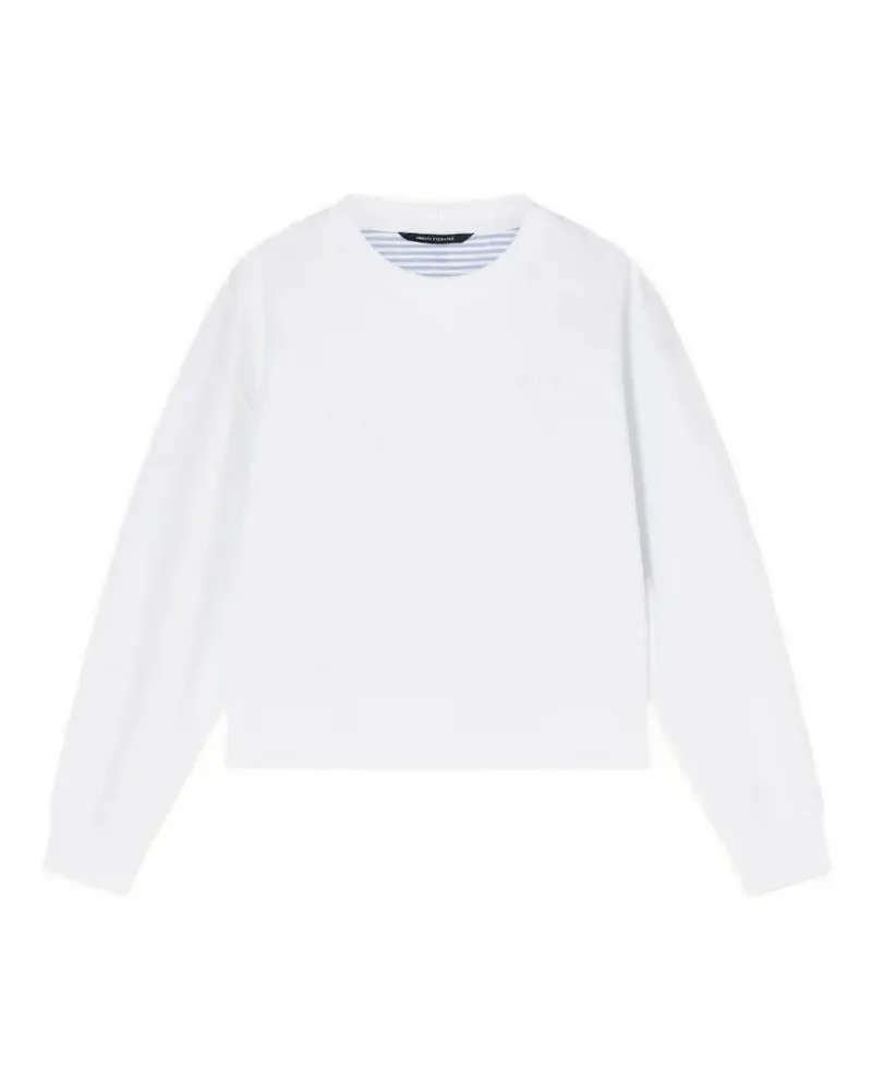 Armani Exchange Sweatshirt mit Rundhalsausschnitt - Weiß Weiß