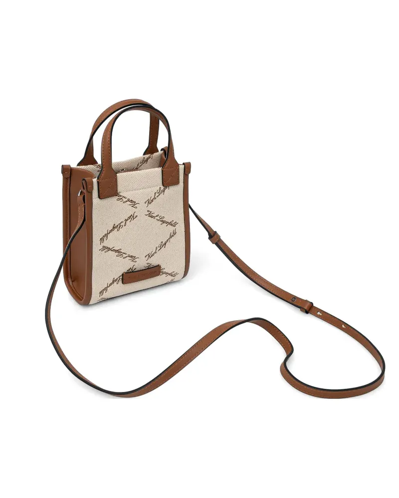 Karl Lagerfeld K/Ville logo-print cross body bag - Nude Nude
