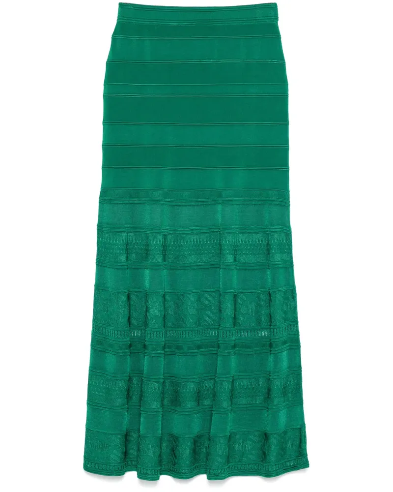 Sandro Gestrickter Maxirock - Grün Grün