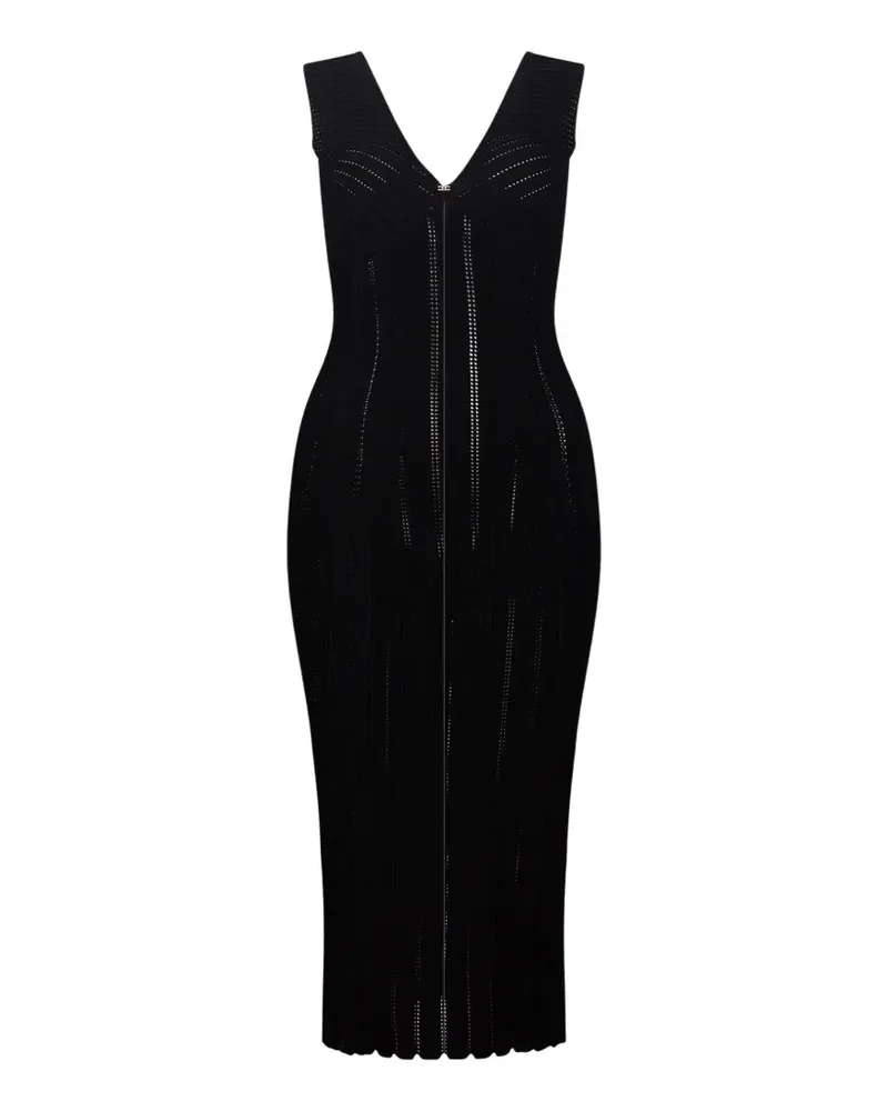 Elisabetta Franchi V-neck midi dress - Schwarz Schwarz