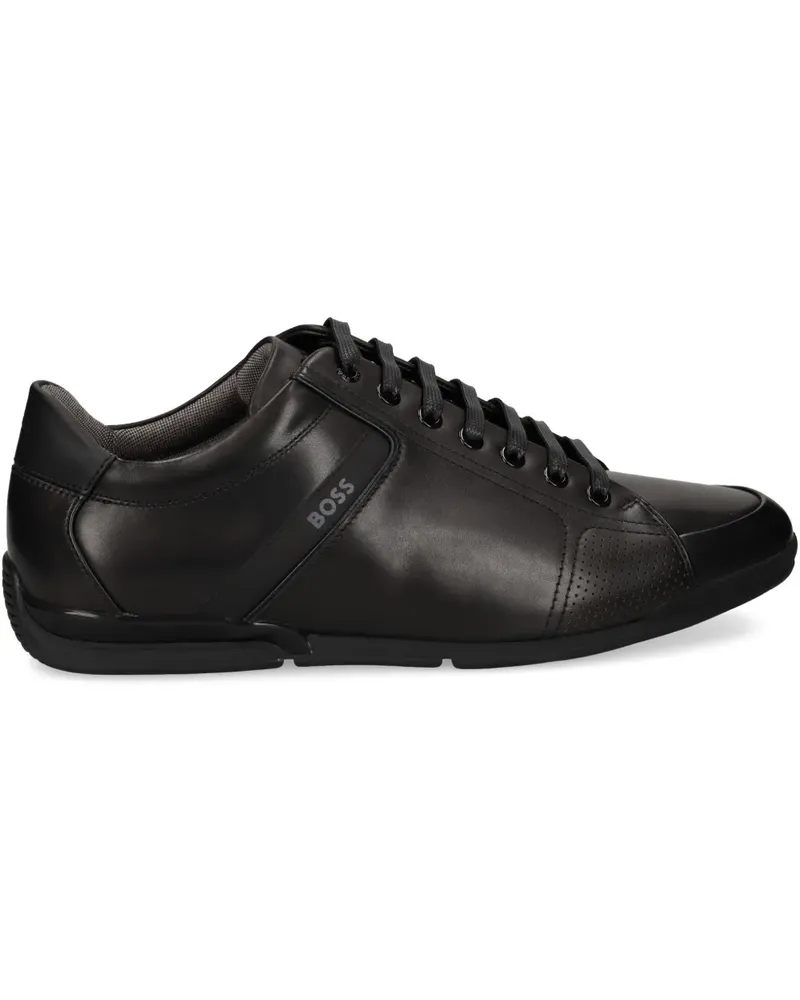 HUGO BOSS Sneakers aus Leder - Schwarz Schwarz
