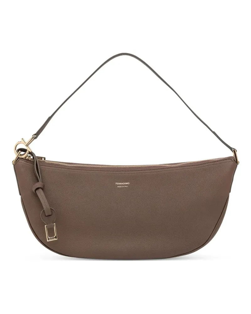 Ferragamo Schultertasche mit Logo - Braun Braun