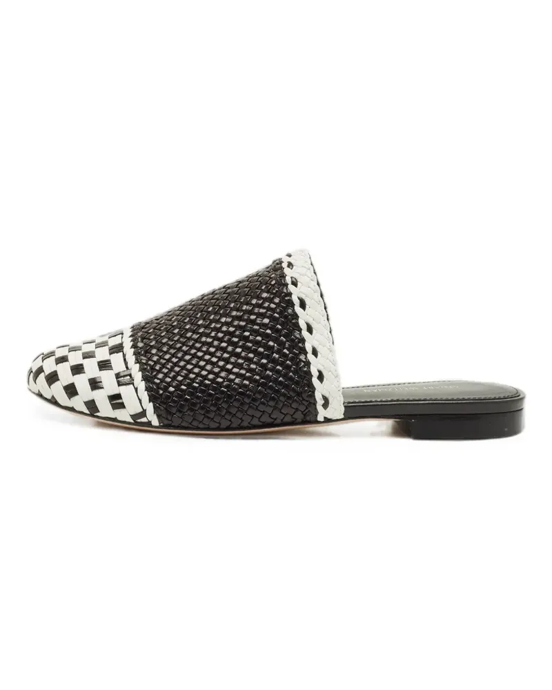 Stuart Weitzman Indiana woven leather mules - Schwarz Schwarz