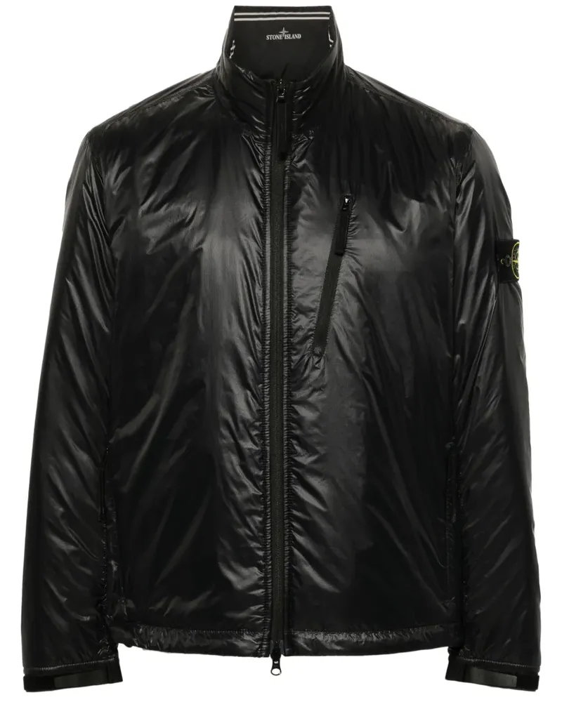 Stone Island Leichte Jacke mit Kompass-Patch - Schwarz Schwarz