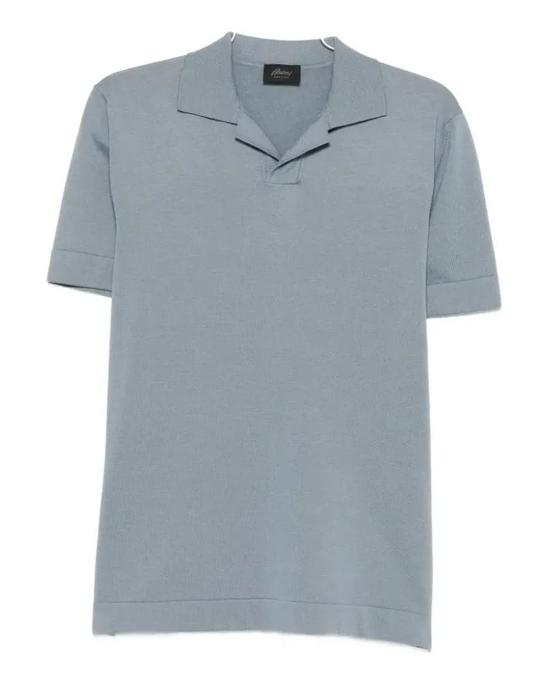 Brioni revere-collar T-shirt - Blau Blau
