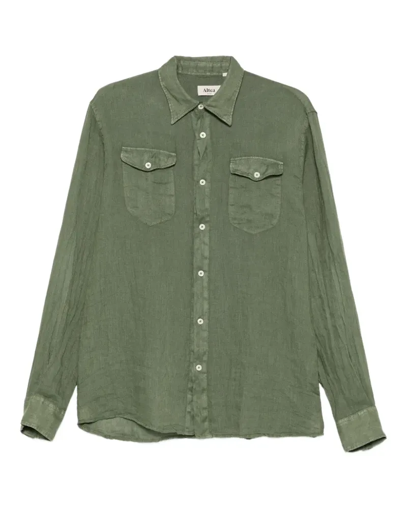 Altea Dallas flap-pocket long-sleeve shirt - Grün Grün