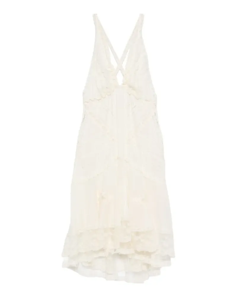 Ermanno Scervino lace-detail mini dress - Nude Nude