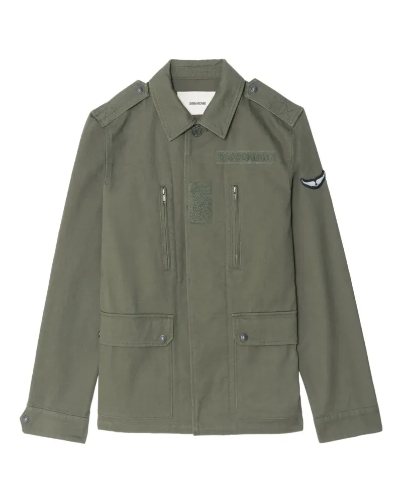 Zadig & Voltaire Kido Jacke mit Totenkopf-Stickerei - Grün Grün