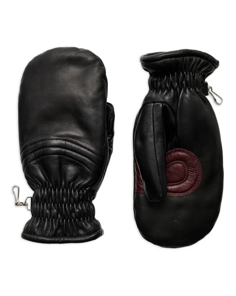 Our Legacy spheric mittens leather gloves - Schwarz Schwarz