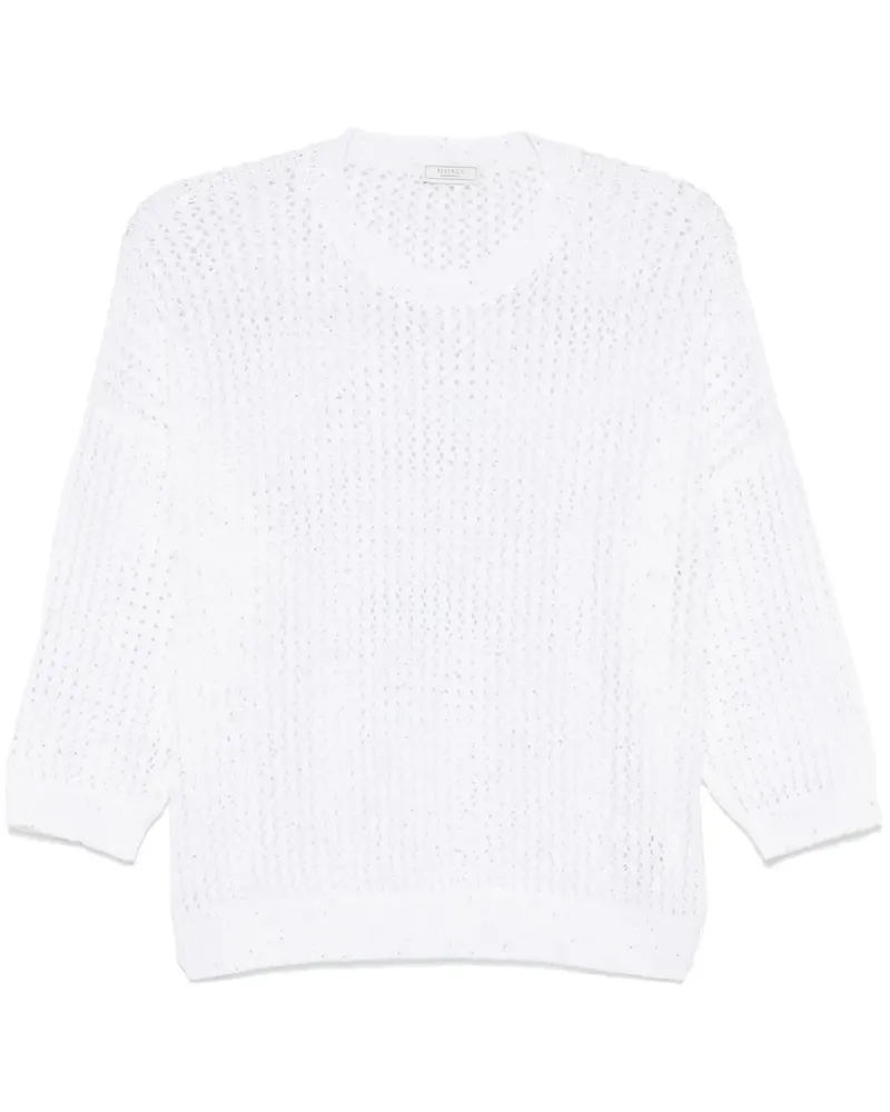 Peserico Pullover mit Pailletten - Weiß Weiß