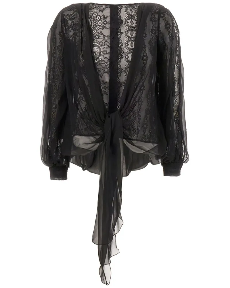 Alberta Ferretti Bluse aus Seide - Schwarz Schwarz