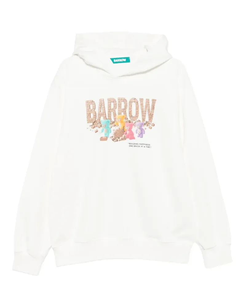 BARROW Hoodie mit grafischem Print - Weiß Weiß