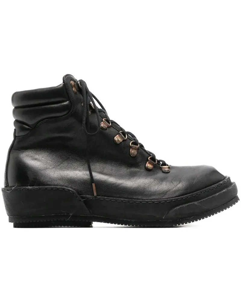 GUIDI Knöchelhohe Schnürstiefel - Schwarz Schwarz