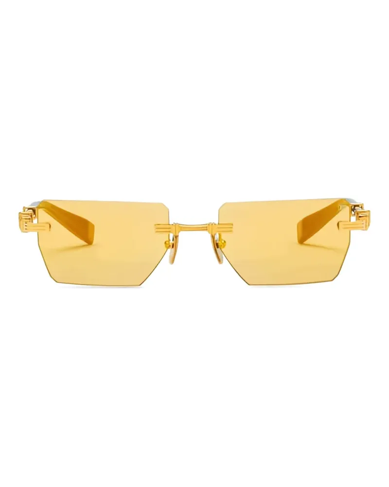 Balmain Pierre Sonnenbrille mit geometrischem Gestell - Gold Gold