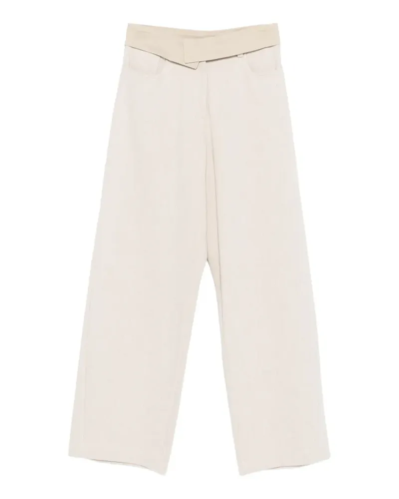 ALYSI Hose mit Kontrastbund - Nude Nude