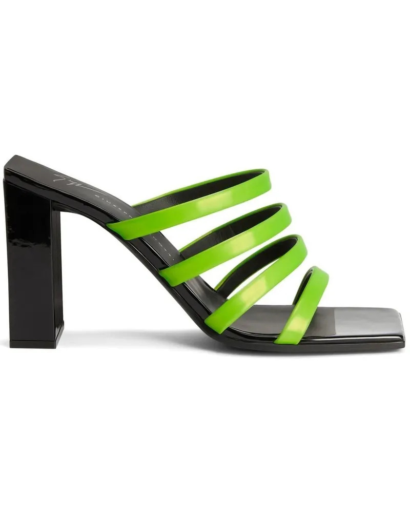 Giuseppe Zanotti Riemchensandalen mit Blockabsatz - Grün Grün