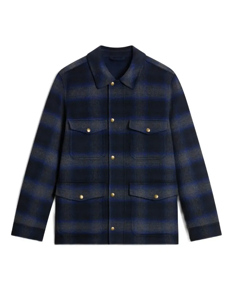 Woolrich Karierte Hemdjacke - Blau Blau