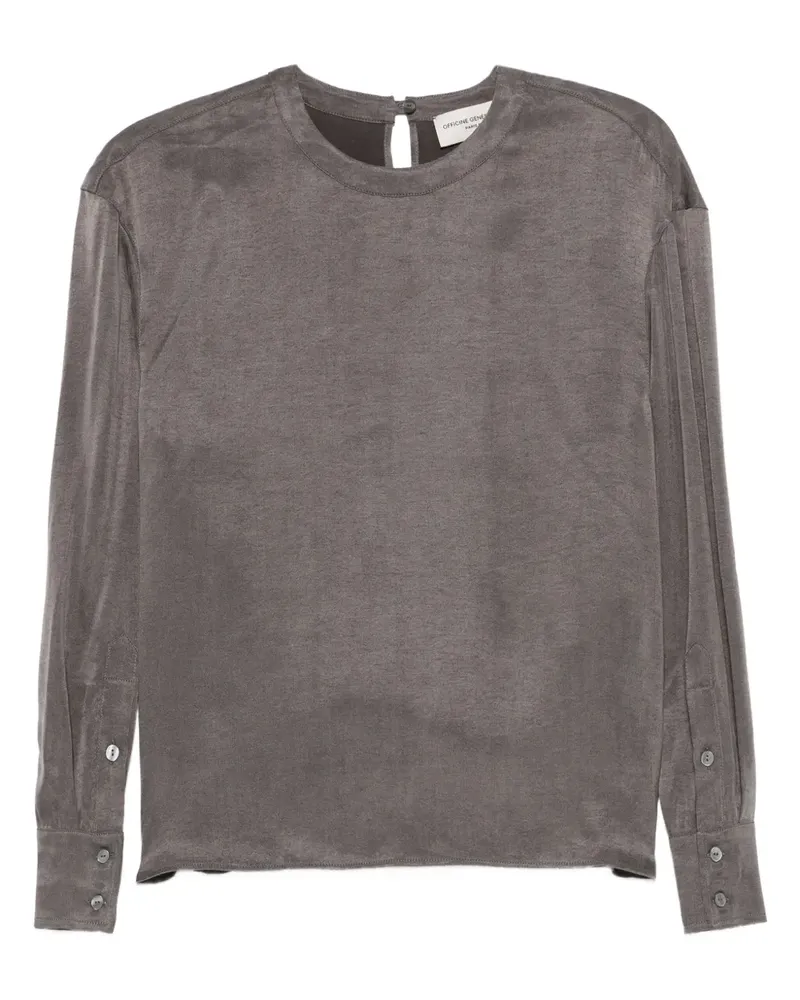 Officine Generale Rimy buttoned long-sleeve top - Grau Grau