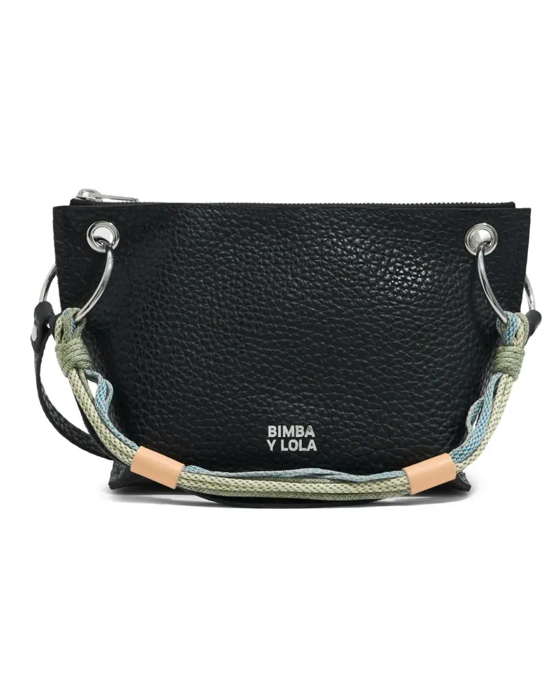 BIMBA Y LOLA Mittelgroße Trapezium Umhängetasche - Schwarz Schwarz