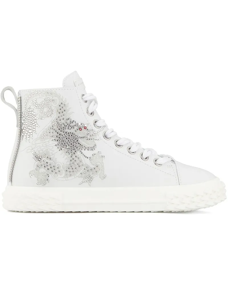 Giuseppe Zanotti Blabber Sneakers mit Kristallen - Weiß Weiß