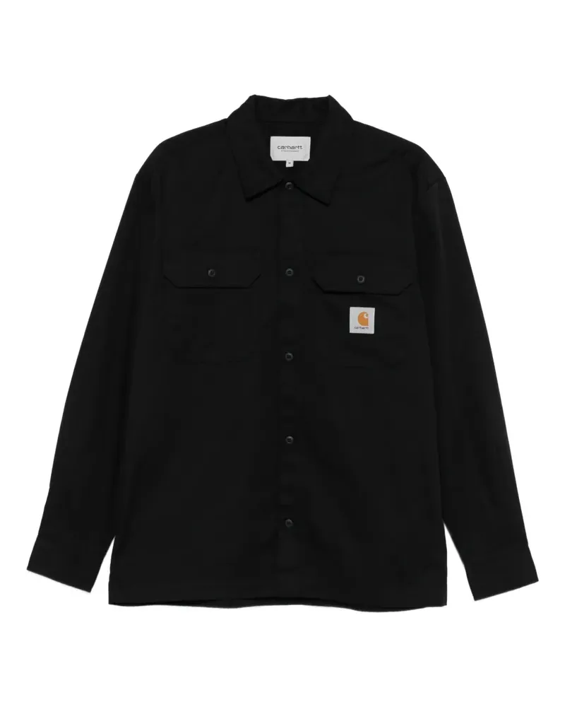 Carhartt WIP Hemd mit Logo-Patch - Schwarz Schwarz