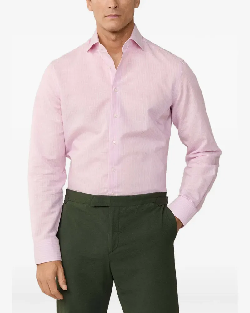 Hackett Knightsbridge Bengal Hemd mit Streifen - Rosa Rosa