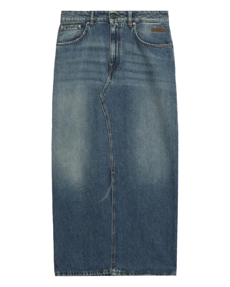 MSGM Midirock aus Denim - Blau Blau