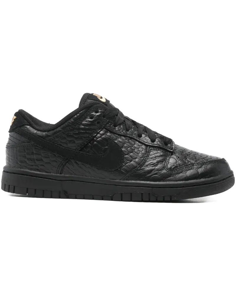 Nike Dunk Low SS crocodile-effect sneakers - Schwarz Schwarz