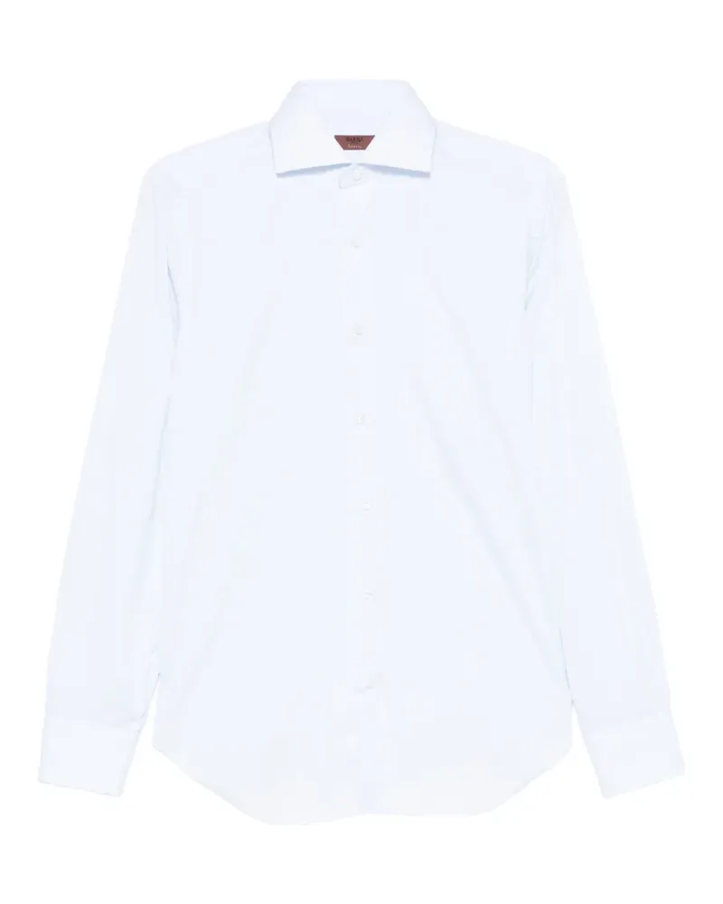 BARBA Hemd mit spitzem Kragen - Blau Blau