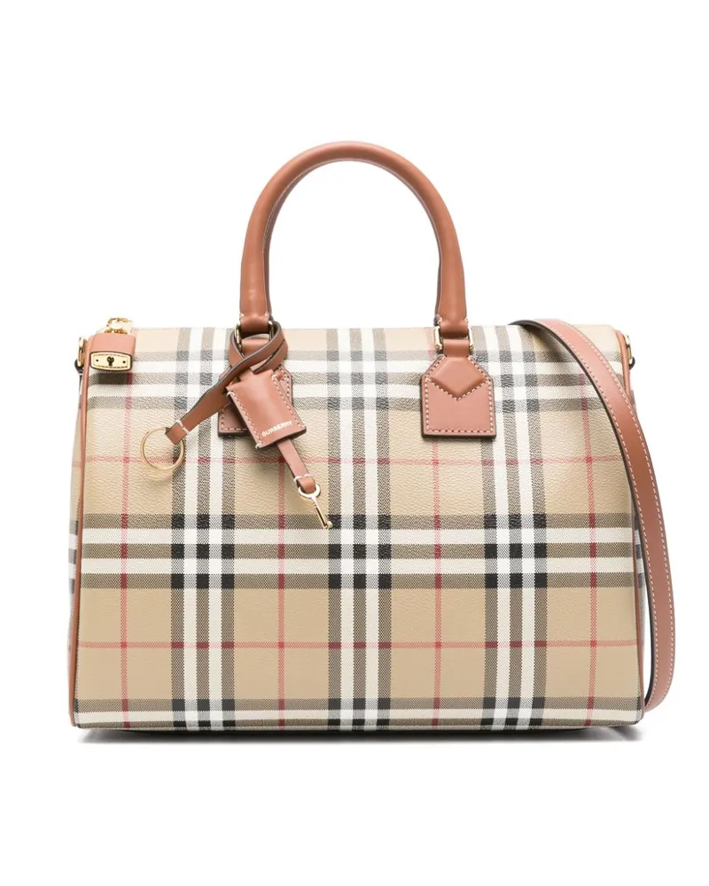 Burberry Tote Bag mit House Check - Nude Nude