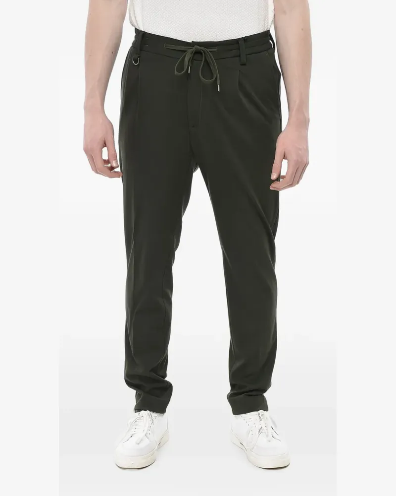Paolo Pecora Milano drawstring-waist pleated trousers - Grün Grün