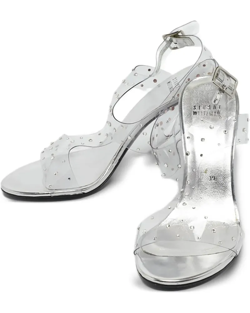 Stuart Weitzman Sandalen mit Kristallen - Weiß Weiß