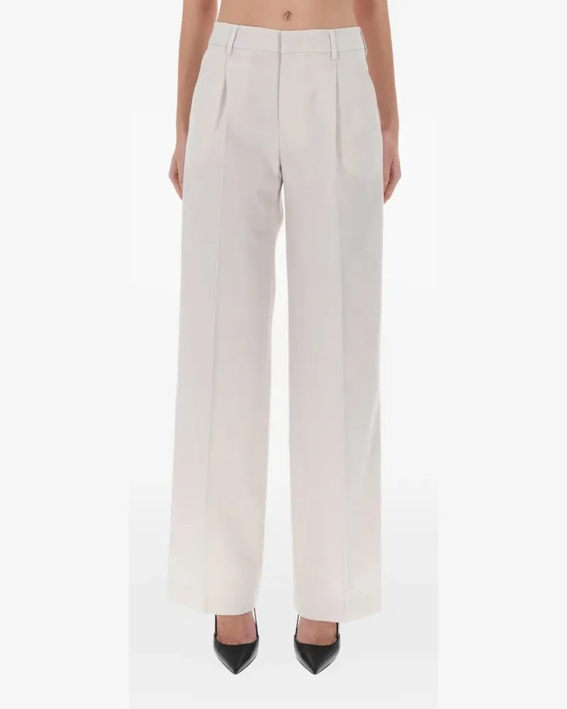 PT TORINO pleated wide leg trousers - Nude Nude