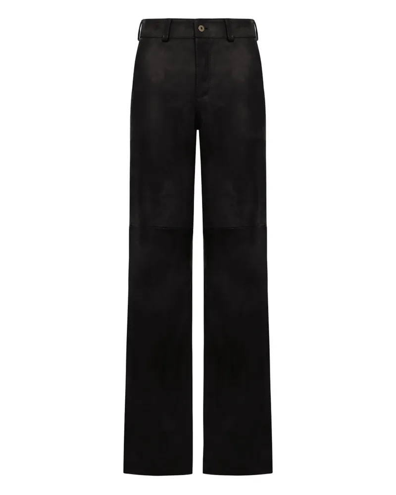 Salvatore Santoro Hose aus Leder - Schwarz Schwarz