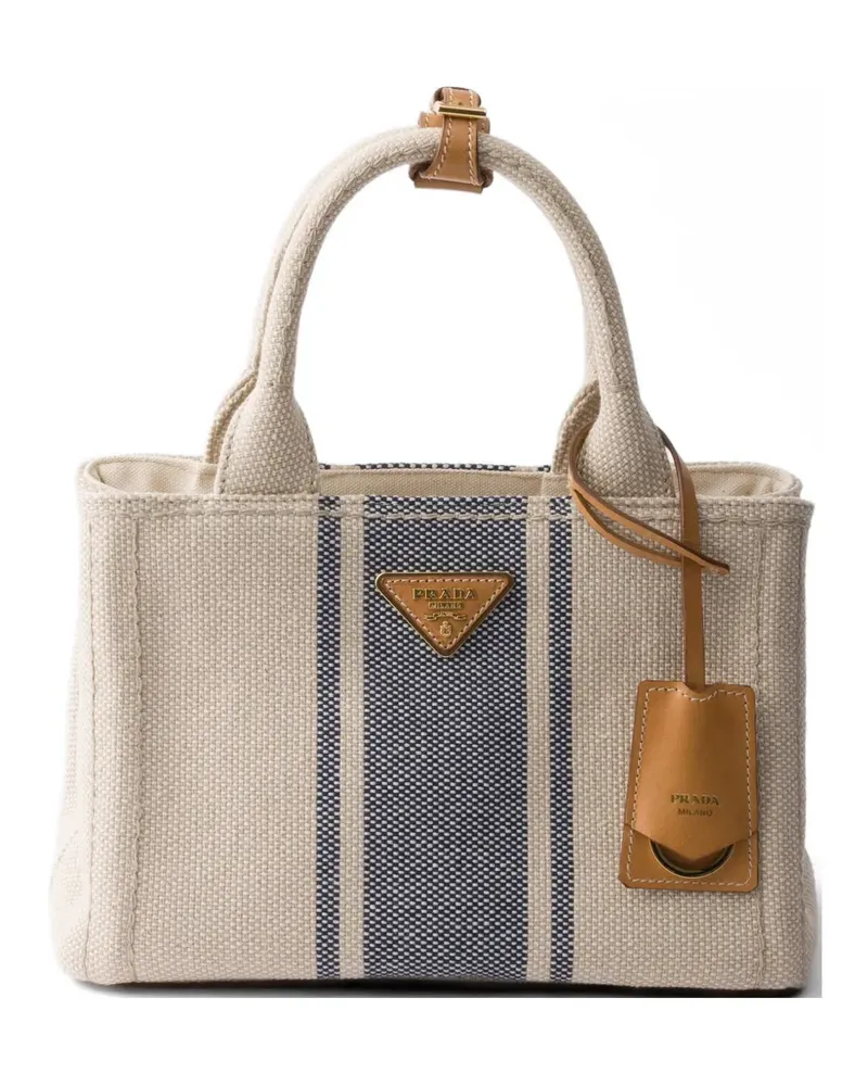 Prada Jardinière small cotton canvas bag - Nude Nude