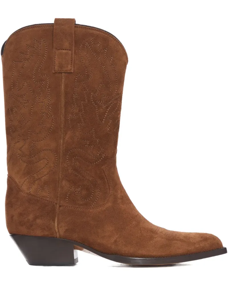 Buttero embroidered-detail boots - Braun Braun