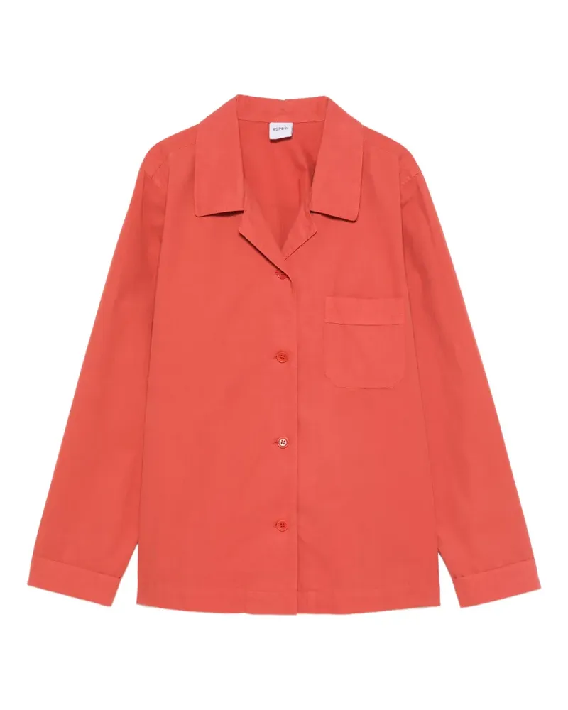 ASPESI Geknöpfte Bluse mit Brusttasche - Orange Orange