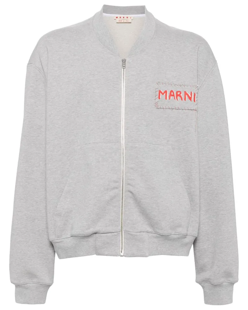 Marni Bomberjacke aus Baumwolljersey - Grau Grau