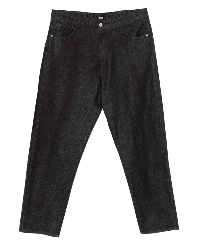 GCDS Jeans mit Logo-Patch - Rot Rot