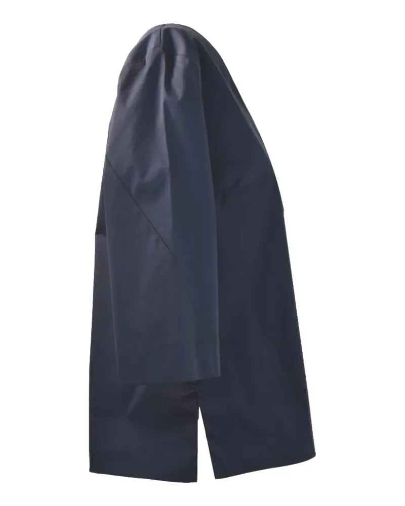 Liviana Conti V-neck box-pleat top - Blau Blau