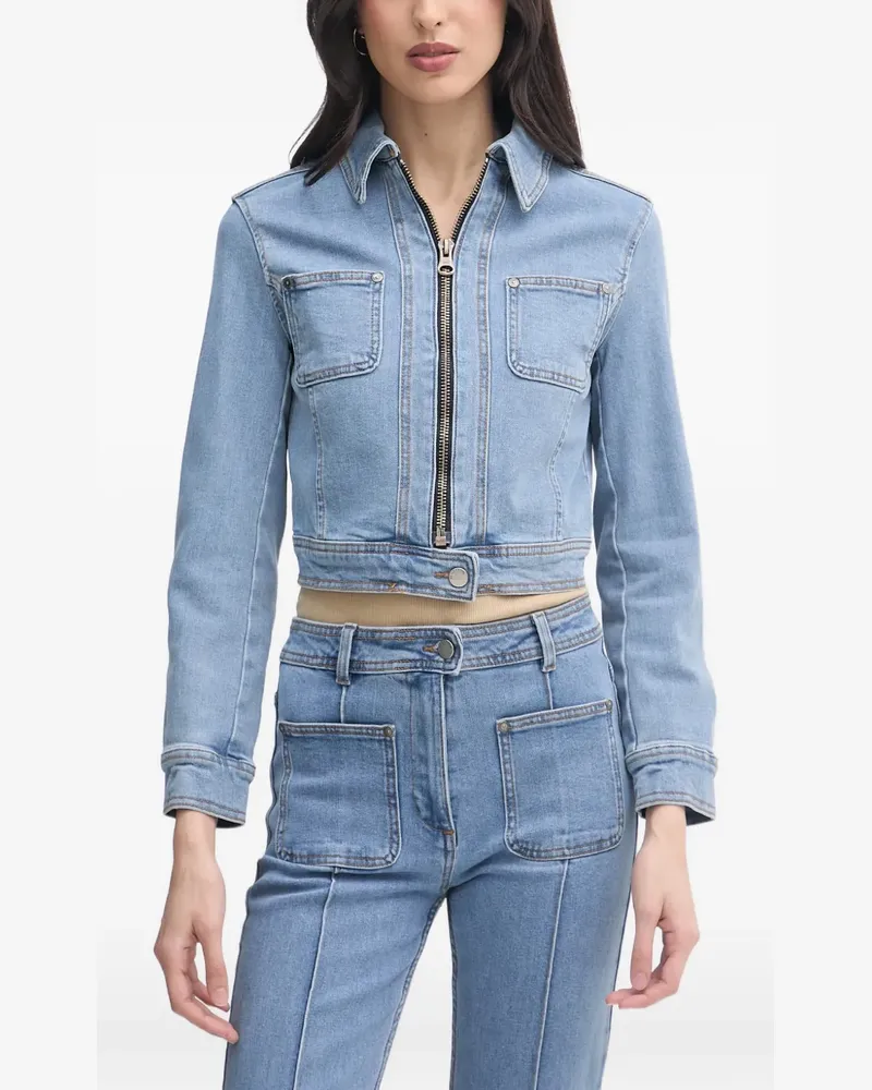 Benetton zip-up denim jacket - Blau Blau