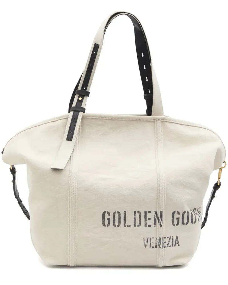 Golden Goose Shopper mit Logo - Nude Nude