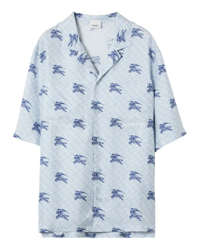 Burberry Pyjama-Oberteil mit Monogramm - Blau Blau