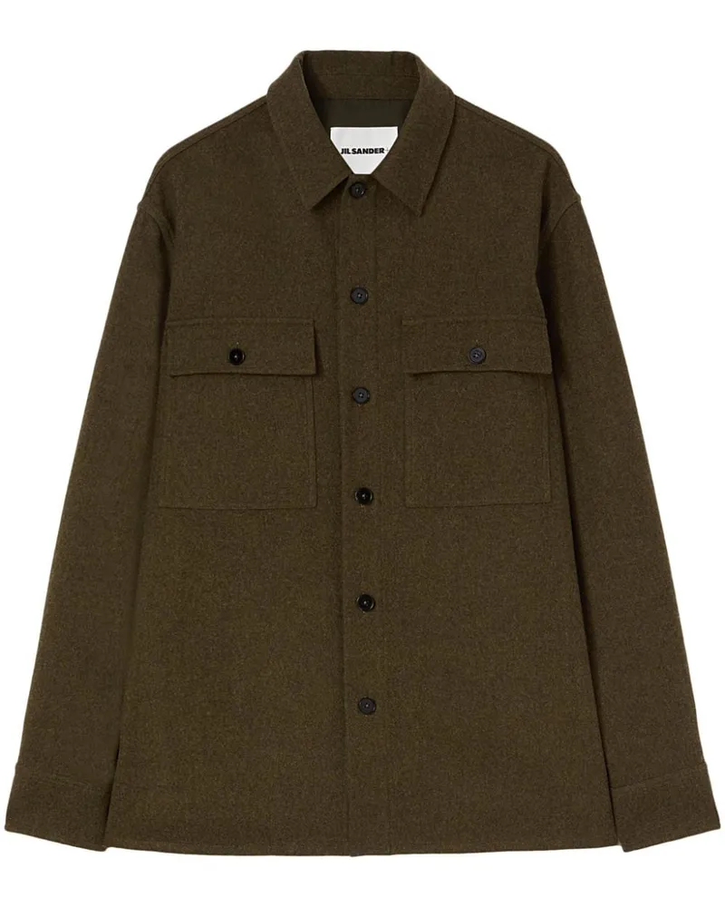 Jil Sander Flanellhemd mit tiefen Schultern - Braun Braun
