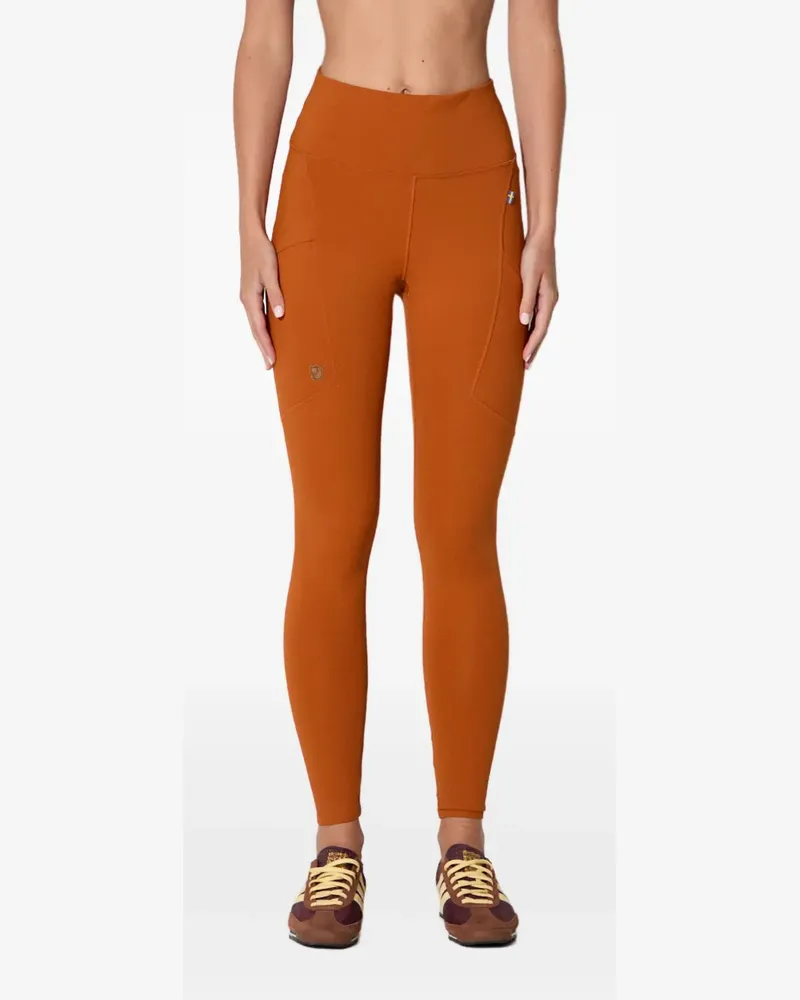 Fjäll Räven elasticated-waistband leggings - Orange Orange