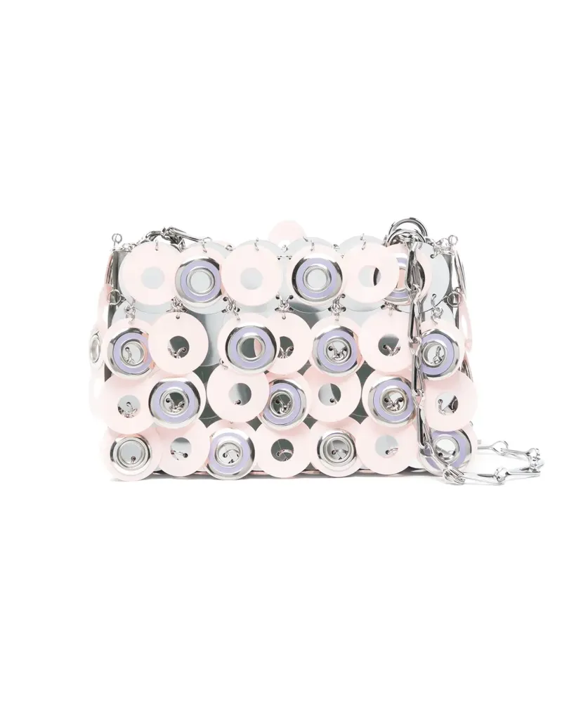 Paco Rabanne Sparkle Disc Schultertasche - Silber Silber