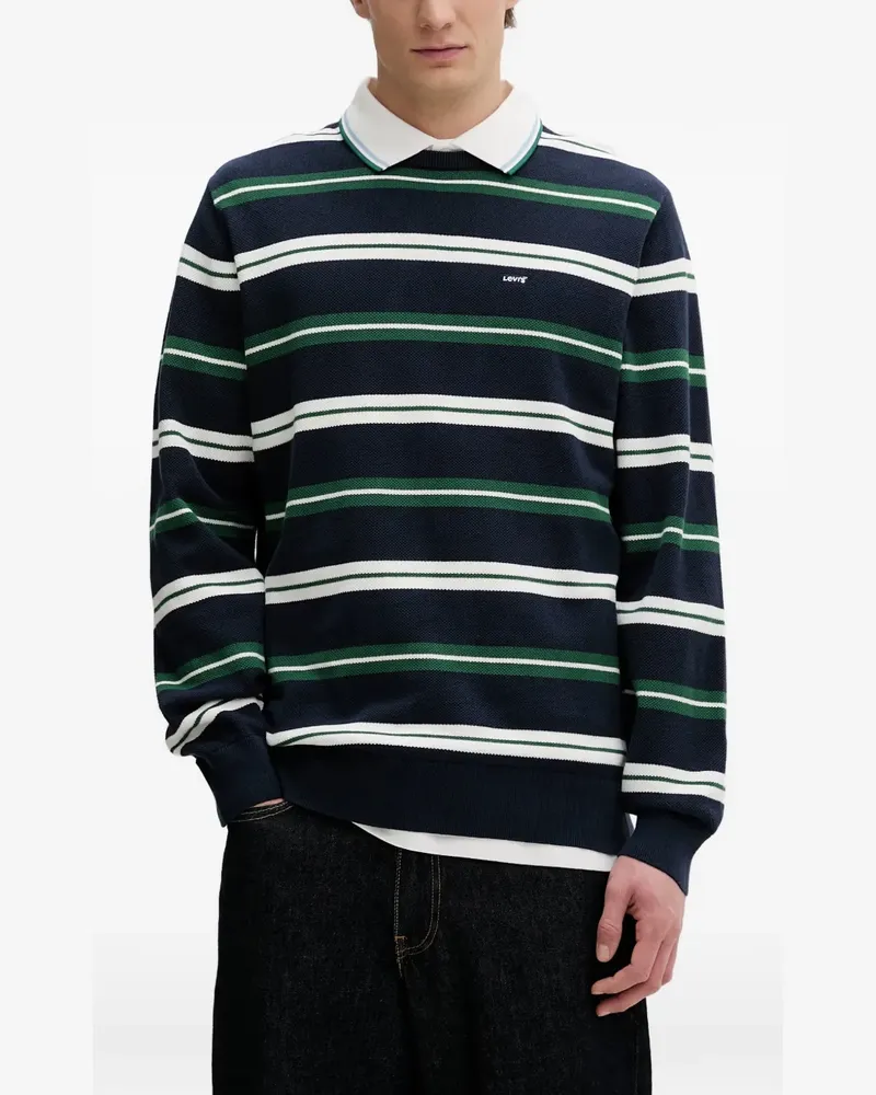 Levi's Gestreifter Housemark Pullover - Blau Blau